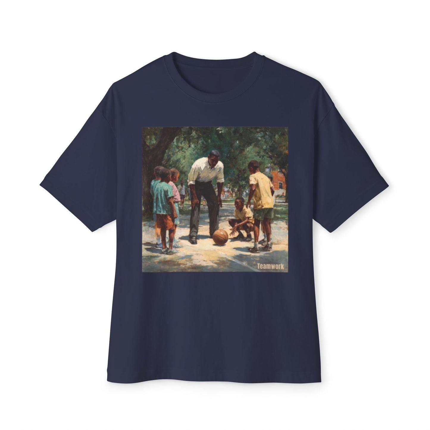 Classic Unisex Oversized Box Tee | "Teamwork"