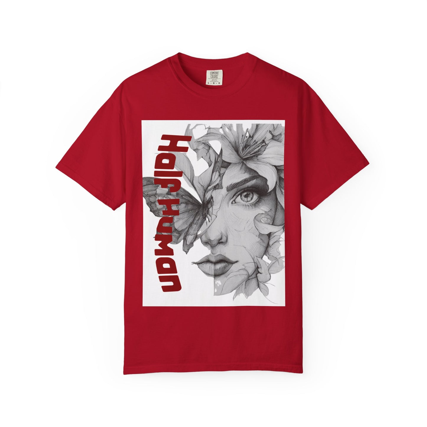 Half Human Artistic T-Shirt, Unisex Graphic Tee
