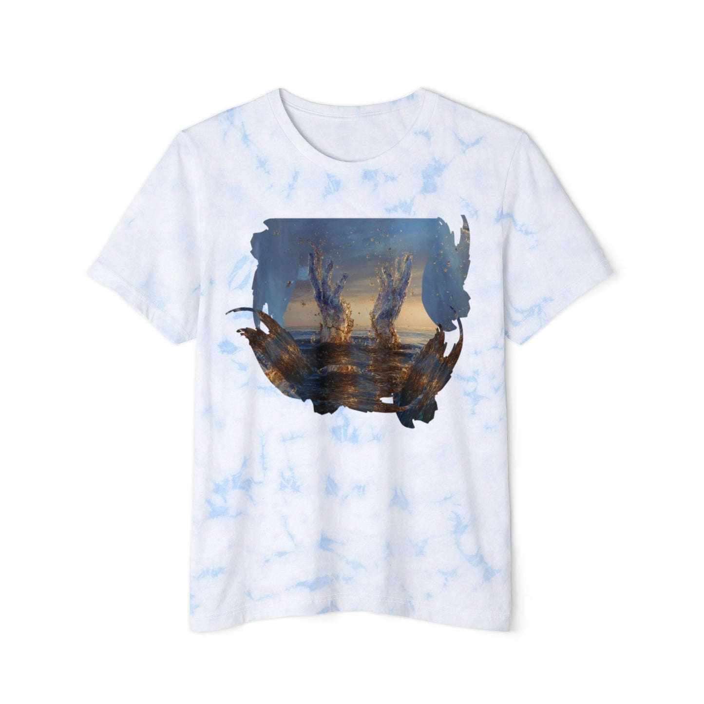 Unisex Tie-Dye Boho Style Tee | "Water Hands"