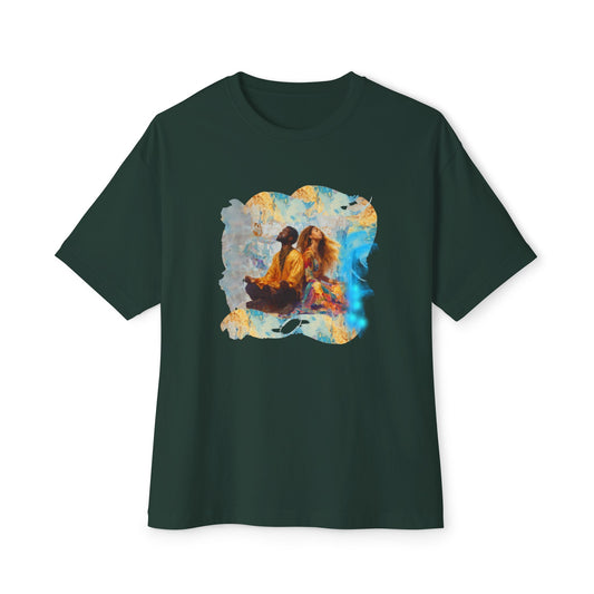 Unisex Oversized Box Tee, Music Creative Lovers | "Whats In Your Heart"