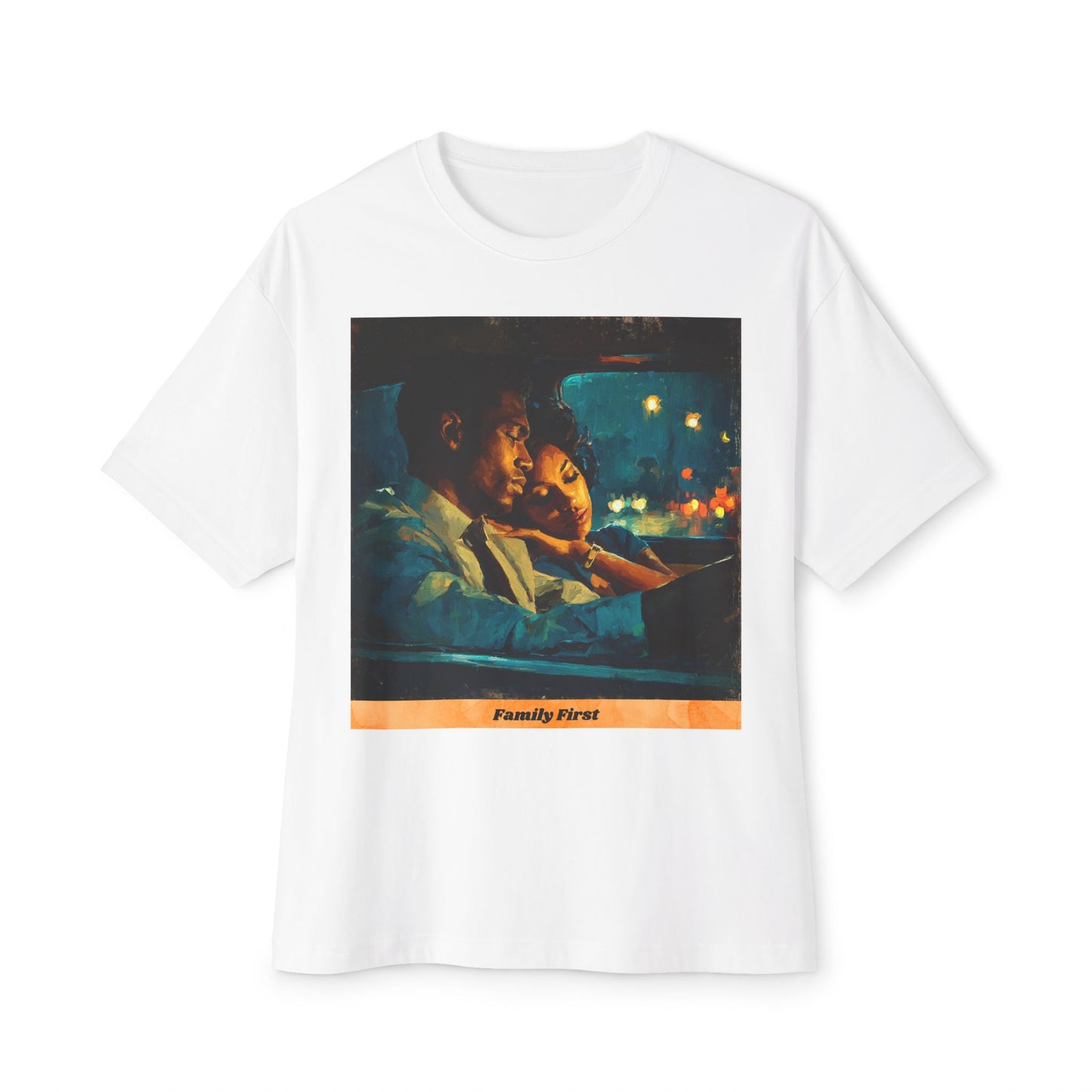 Unisex Oversized Boxy Tee | "Family First"