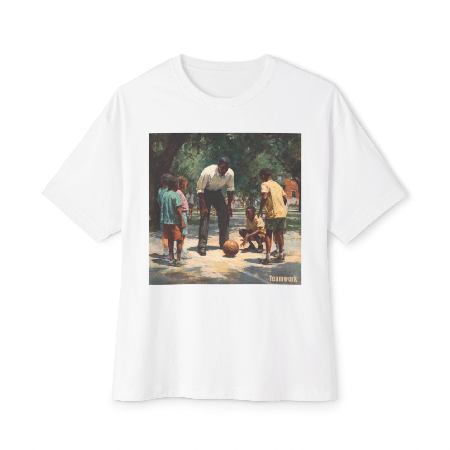 Classic Unisex Oversized Box Tee | "Teamwork"