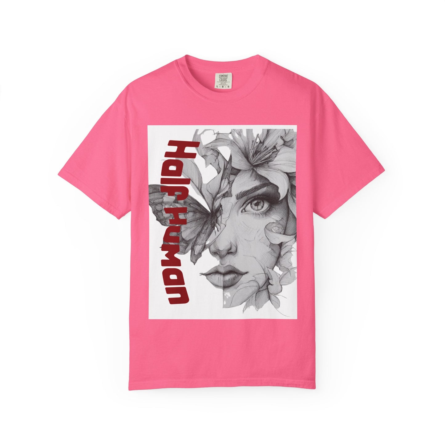 Half Human Artistic T-Shirt, Unisex Graphic Tee