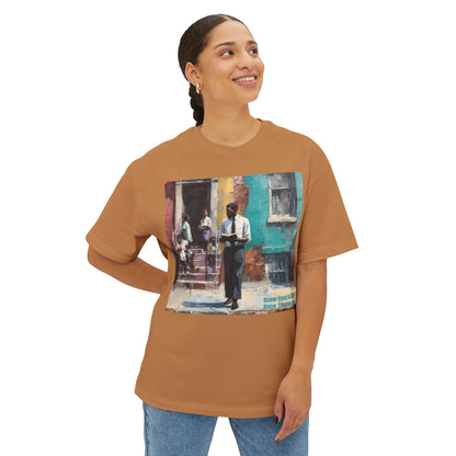 Artistic Unisex Oversized Tee, Comfortable Graphic T-Shirt | " Know Yourself "