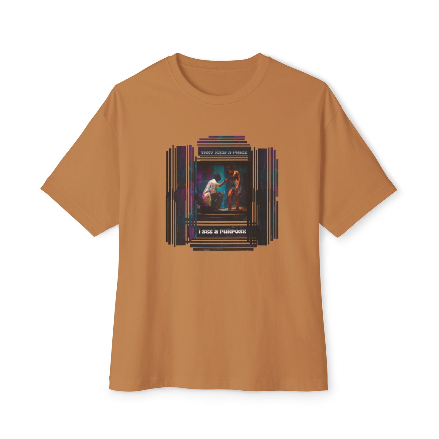 Oil Painting Unisex Oversized Tee | "They Saw A Price, I See A Purpose"