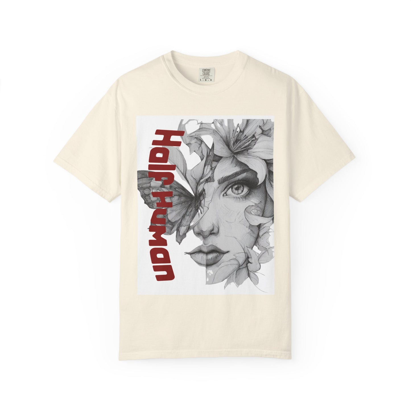 Half Human Artistic T-Shirt, Unisex Graphic Tee