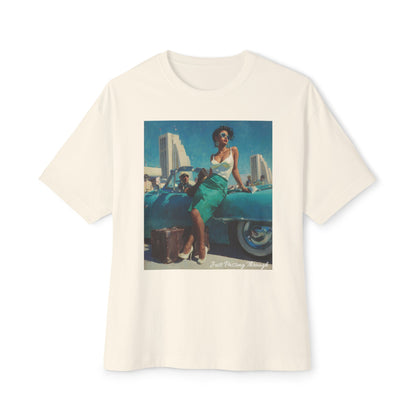 Vintage-Inspired Unisex Oversized Boxy Tee | "Just Passing Through "