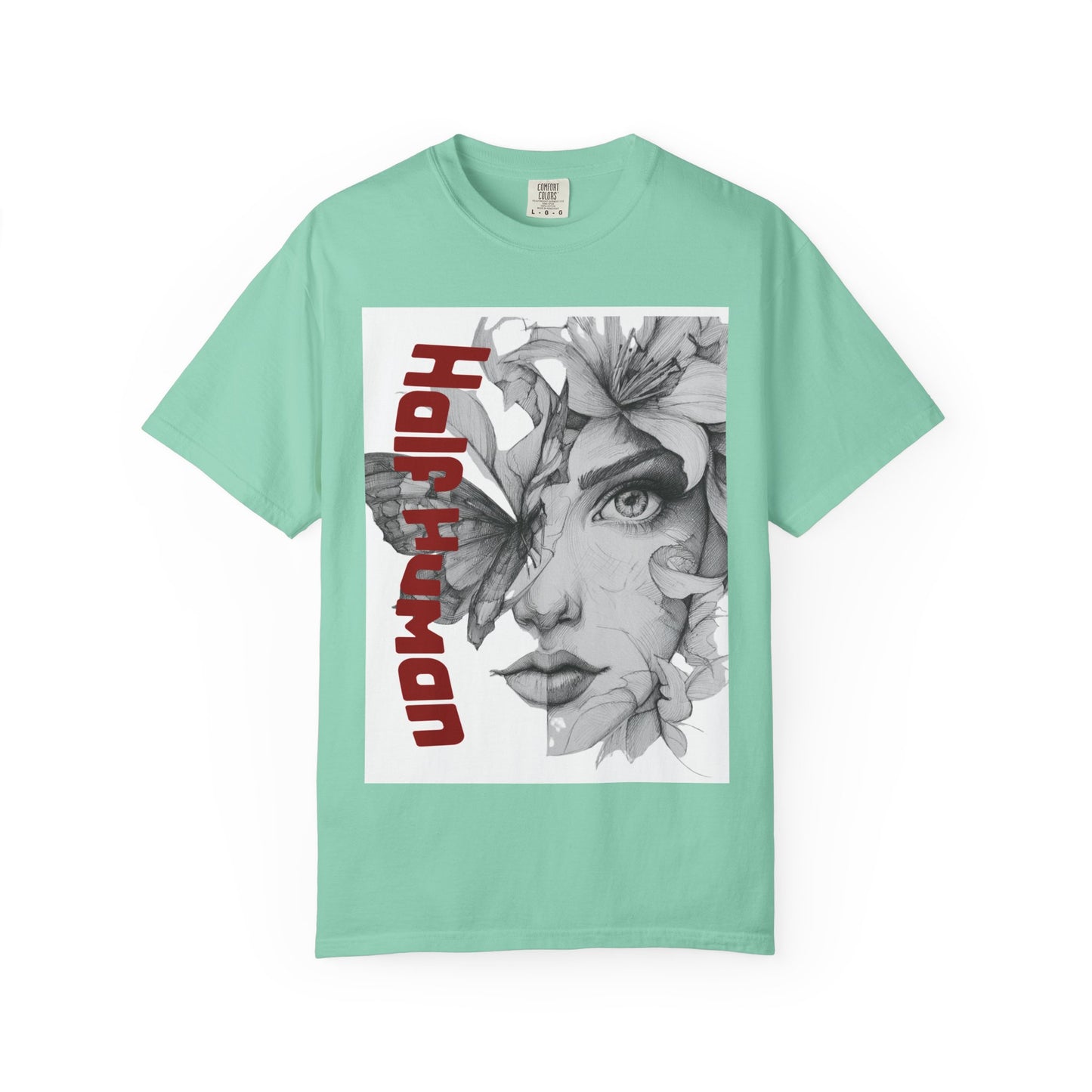 Half Human Artistic T-Shirt, Unisex Graphic Tee