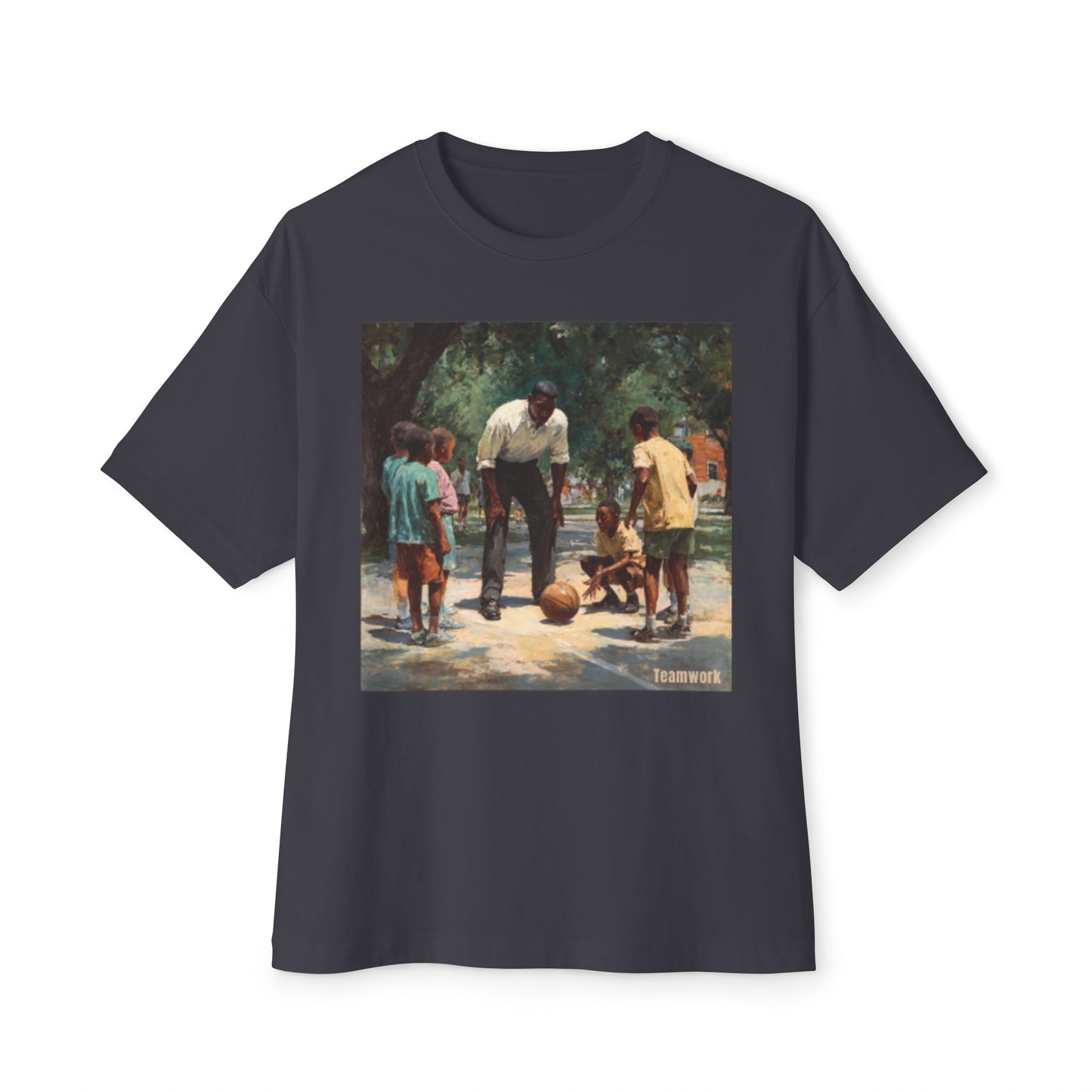 Classic Unisex Oversized Box Tee | "Teamwork"