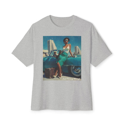 Vintage-Inspired Unisex Oversized Boxy Tee | "Just Passing Through "