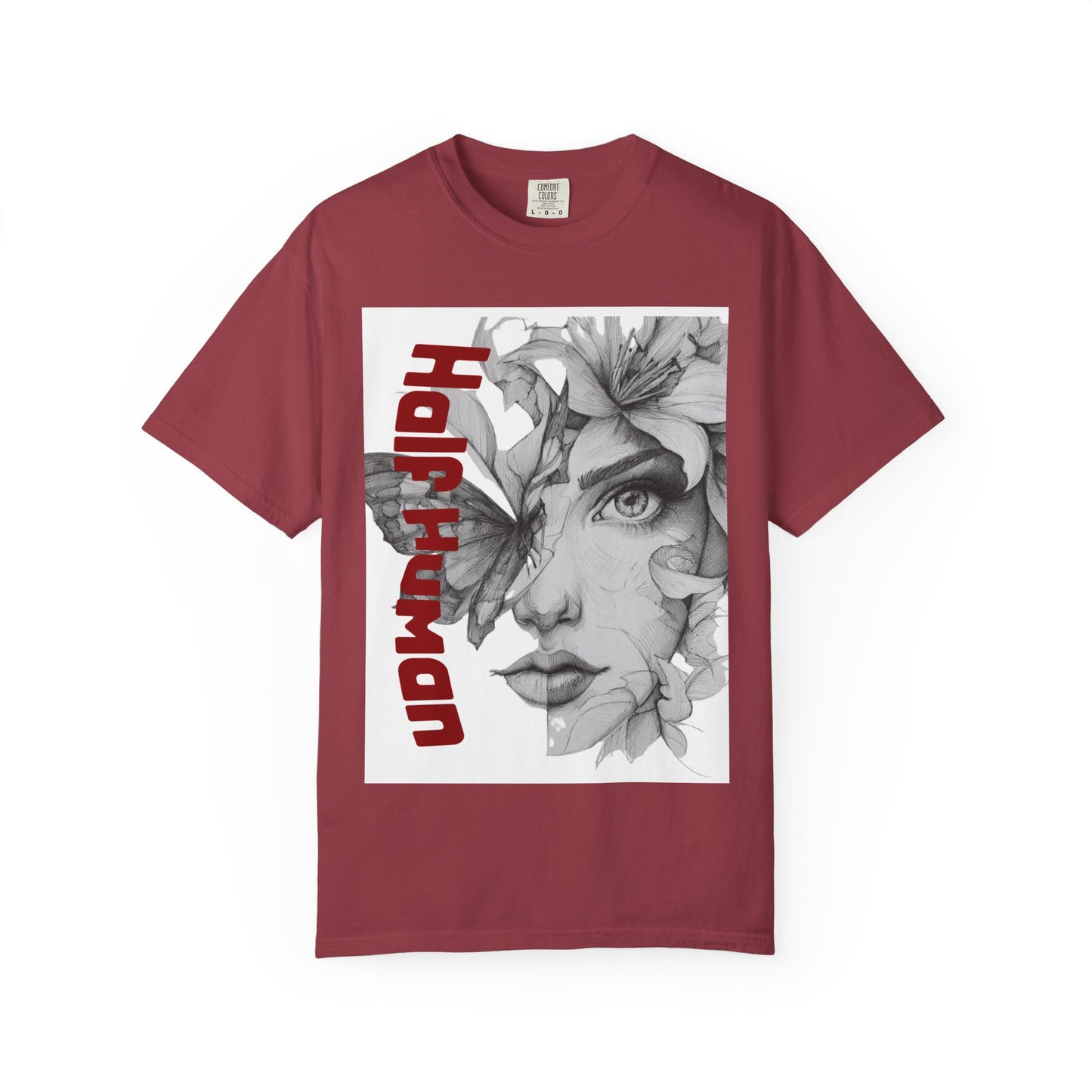 Half Human Artistic T-Shirt, Unisex Graphic Tee