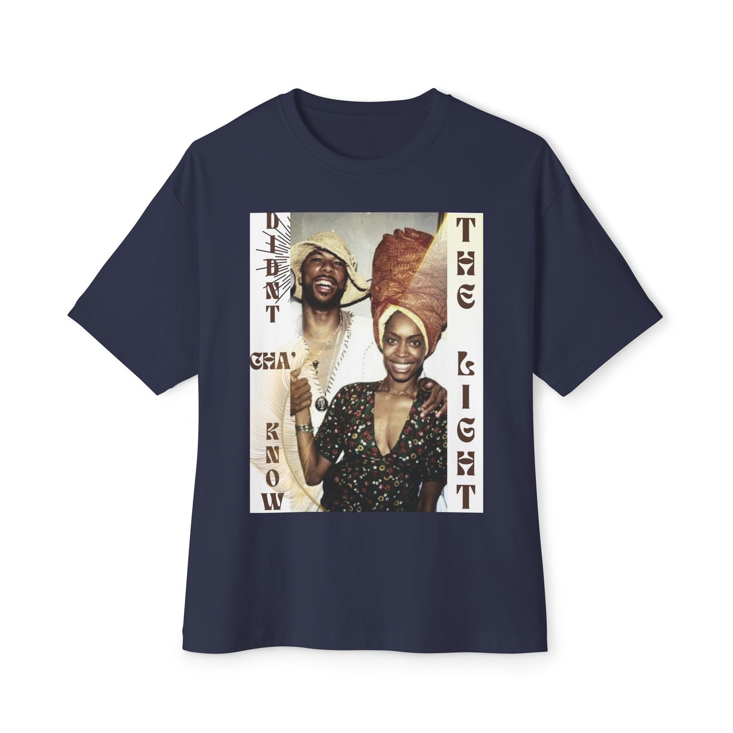 90s Retro Graphic Oversized Tee | Erykah Badu & Common | "Didn't Cha Know The Light"