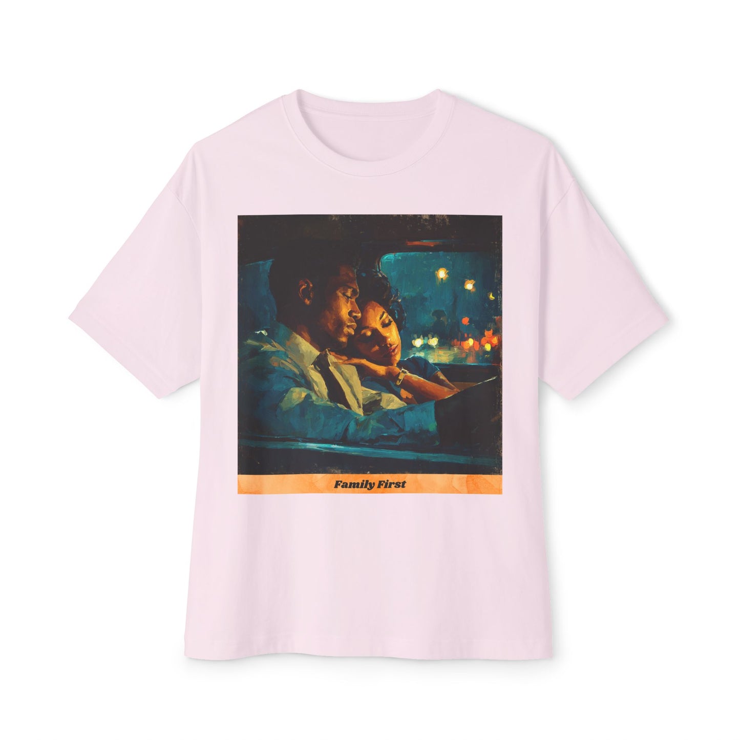 Unisex Oversized Boxy Tee | "Family First"