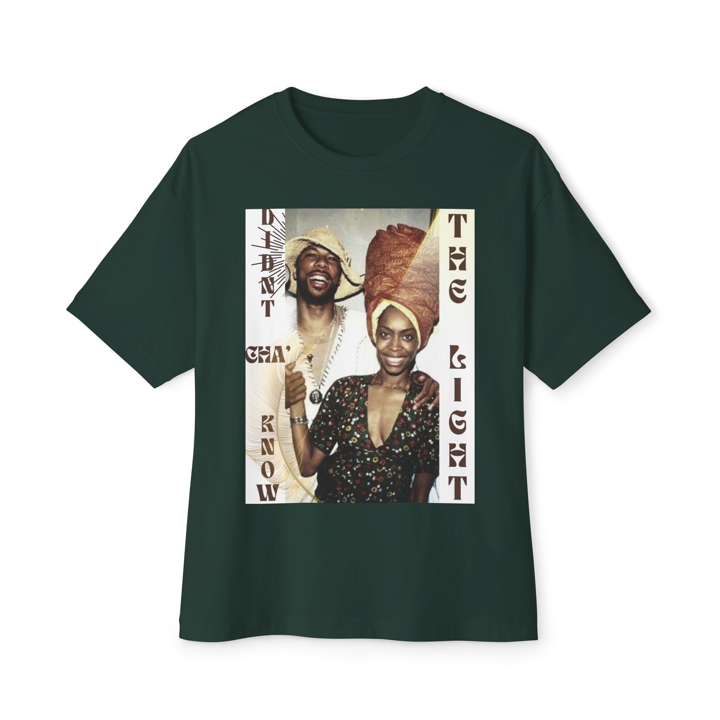 90s Retro Graphic Oversized Tee | Erykah Badu & Common | "Didn't Cha Know The Light"