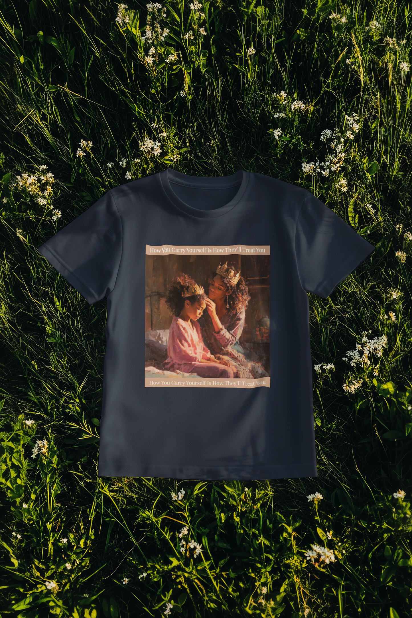 Inspirational Graphic Box Tee | "How You Carry Yourself is How They Treat You"