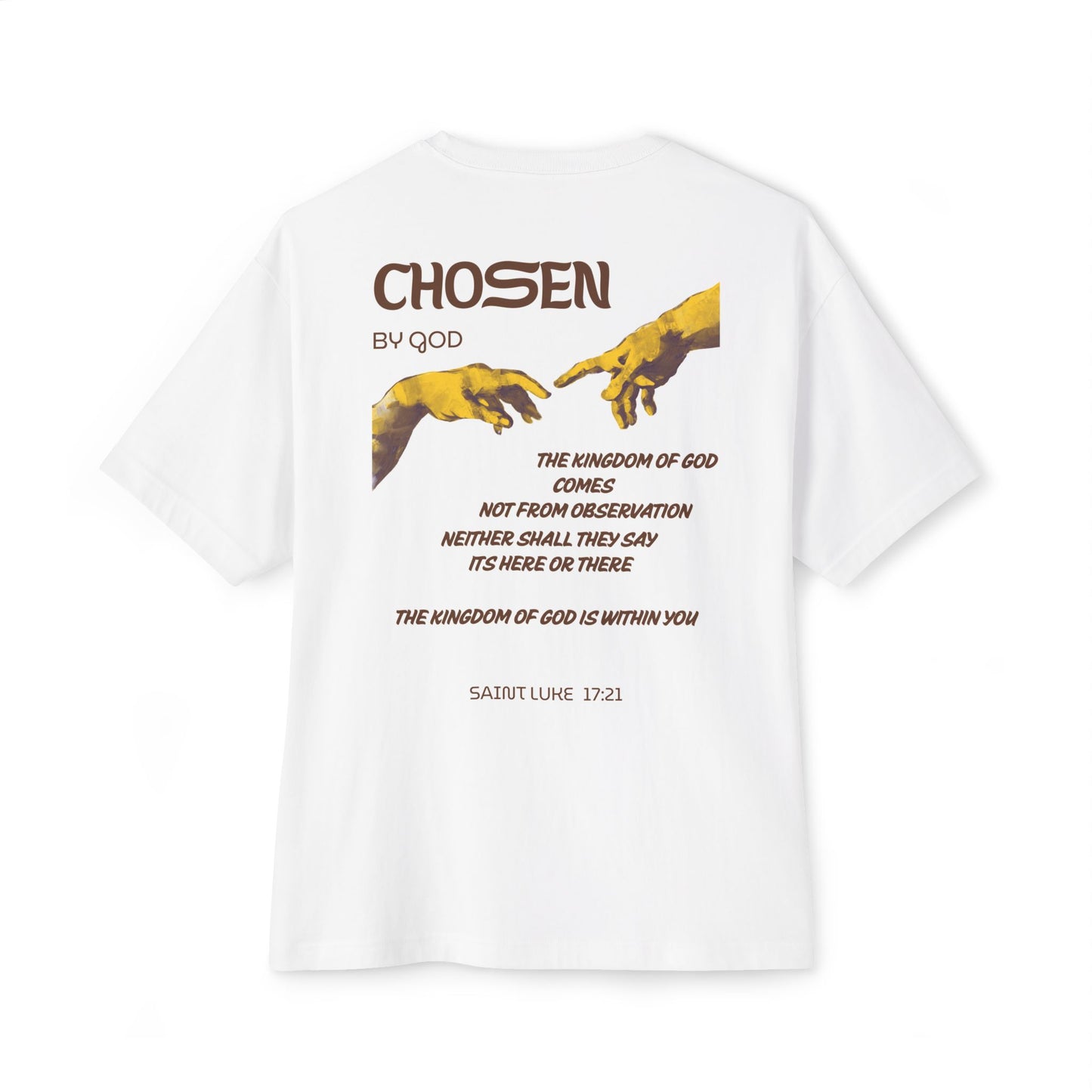Chosen Oversized Boxy Tee | Inspirational Unisex Tee, Faith-Based Apparel
