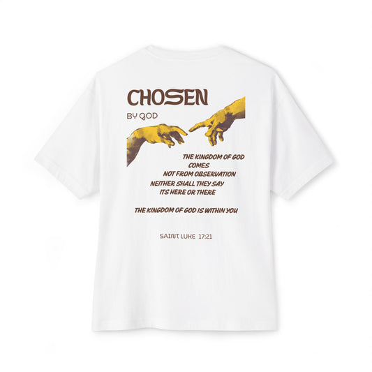 Chosen Oversized Boxy Tee | Inspirational Unisex Tee, Faith-Based Apparel