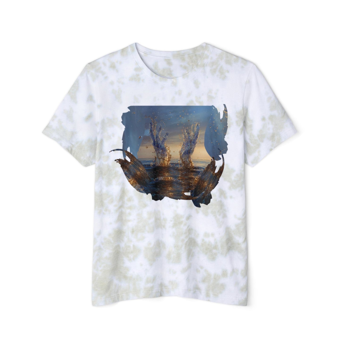 Unisex Tie-Dye Boho Style Tee | "Water Hands"