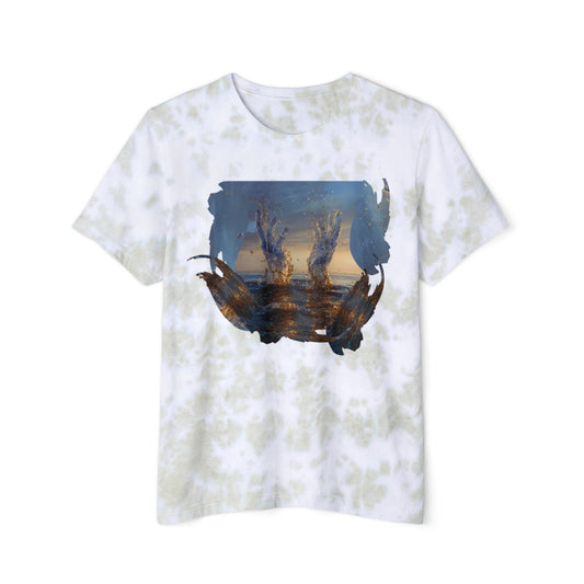 Unisex Tie-Dye Boho Style Tee | "Water Hands"