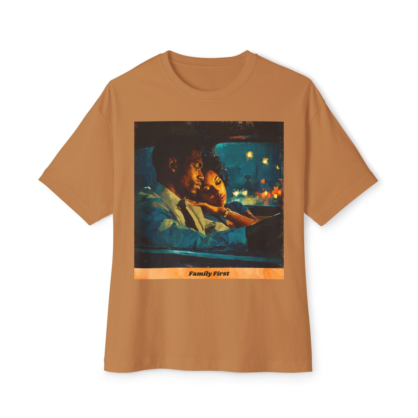 Unisex Oversized Boxy Tee | "Family First"