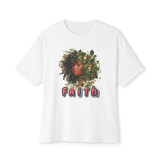 Spiritual and Nature Unisex Oversized Boxy Tee | "Faith"