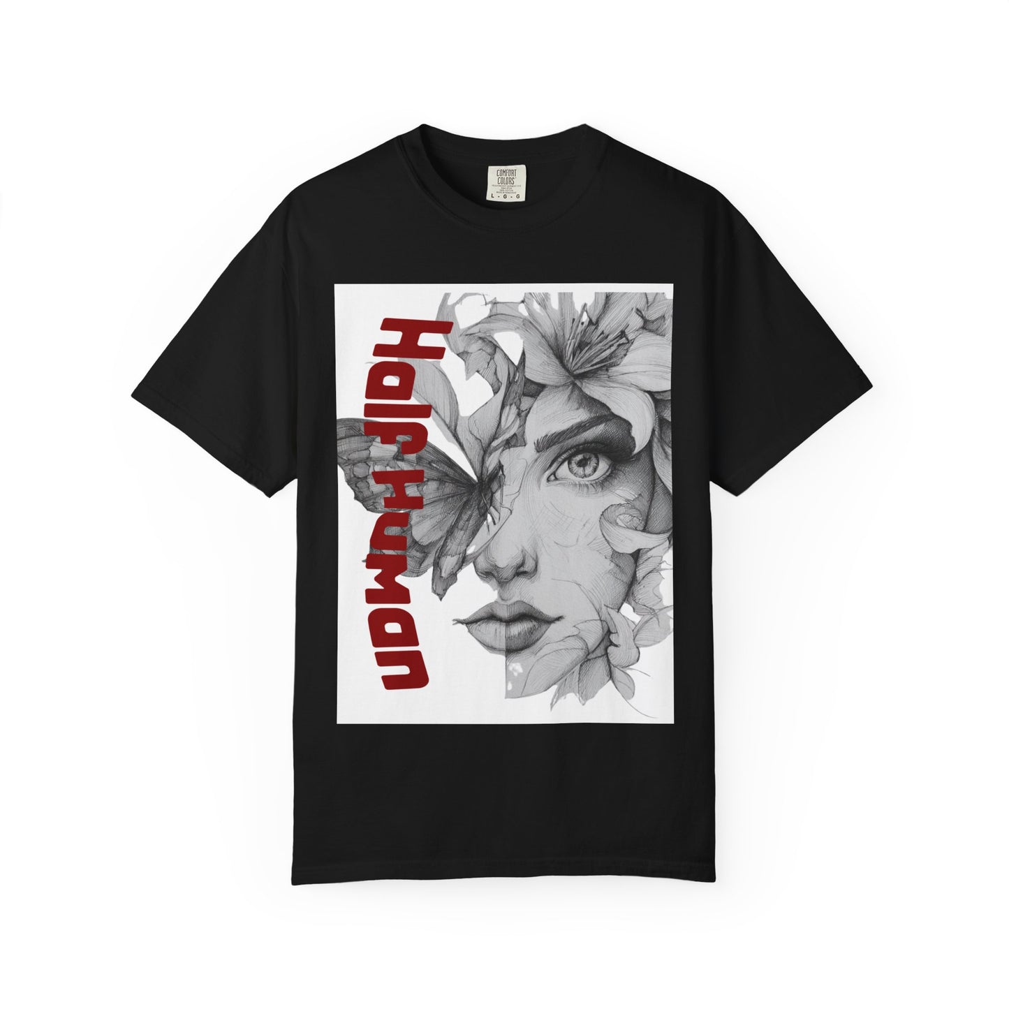 Half Human Artistic T-Shirt, Unisex Graphic Tee