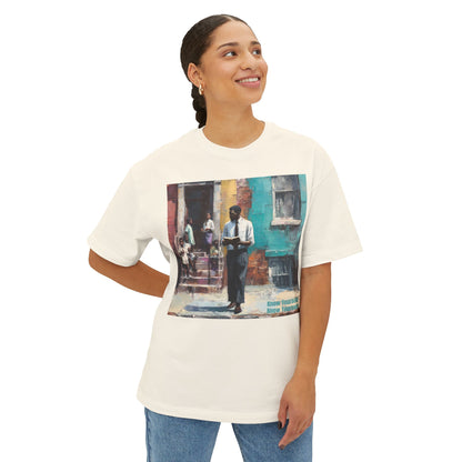 Artistic Unisex Oversized Tee, Comfortable Graphic T-Shirt | " Know Yourself "