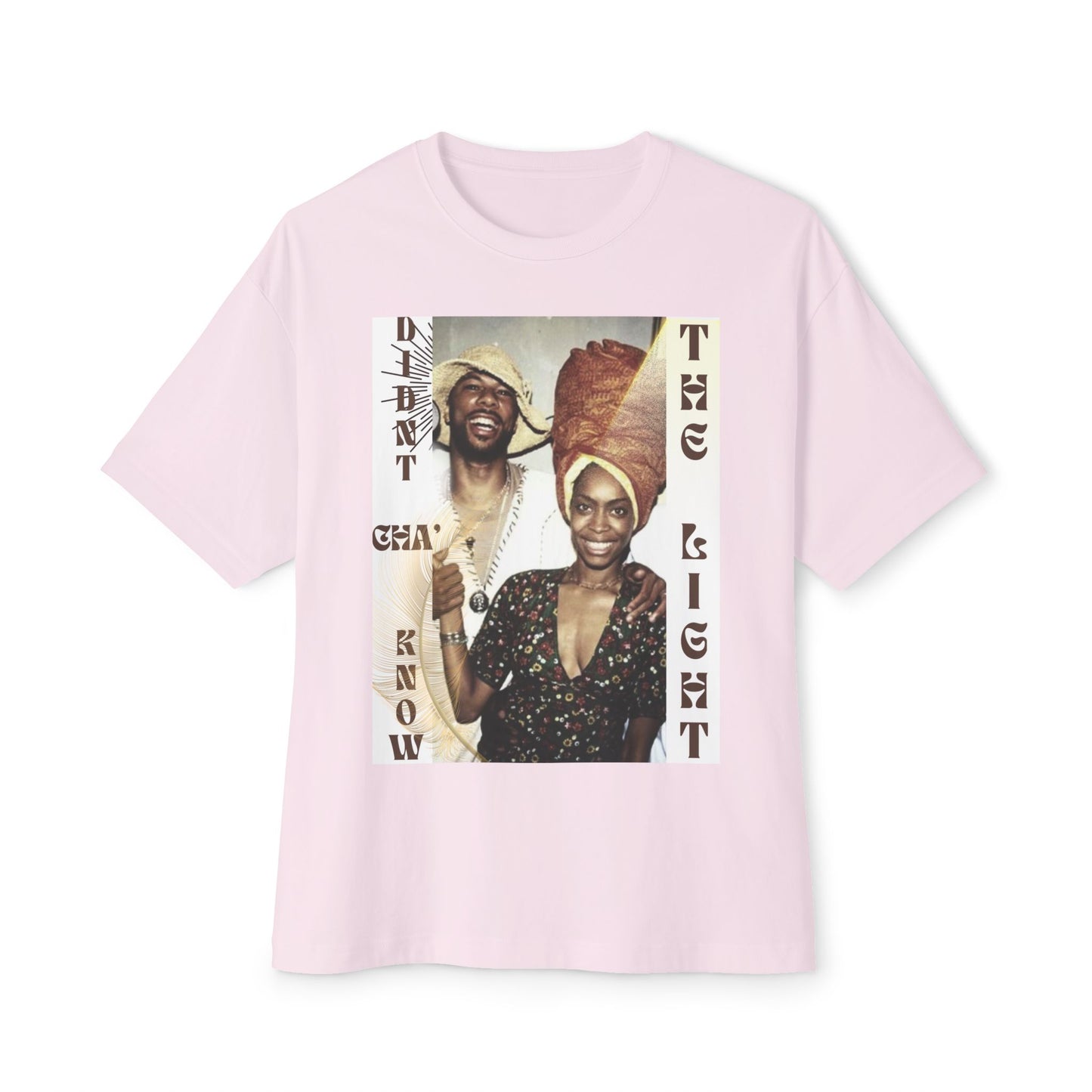 90s Retro Graphic Oversized Tee | Erykah Badu & Common | "Didn't Cha Know The Light"