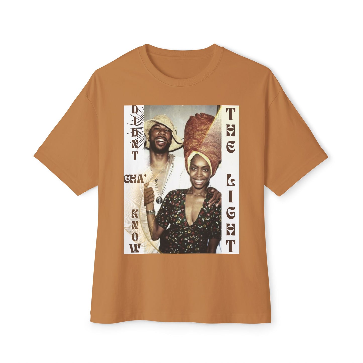 90s Retro Graphic Oversized Tee | Erykah Badu & Common | "Didn't Cha Know The Light"