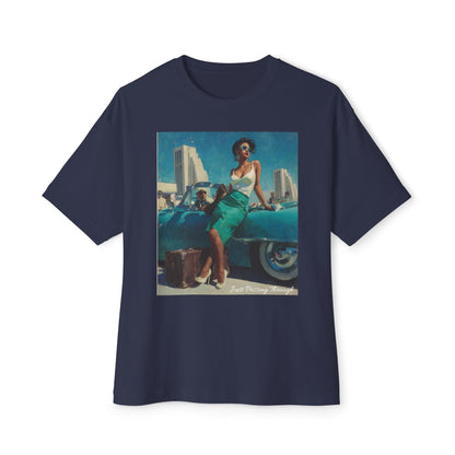 Vintage-Inspired Unisex Oversized Boxy Tee | "Just Passing Through "