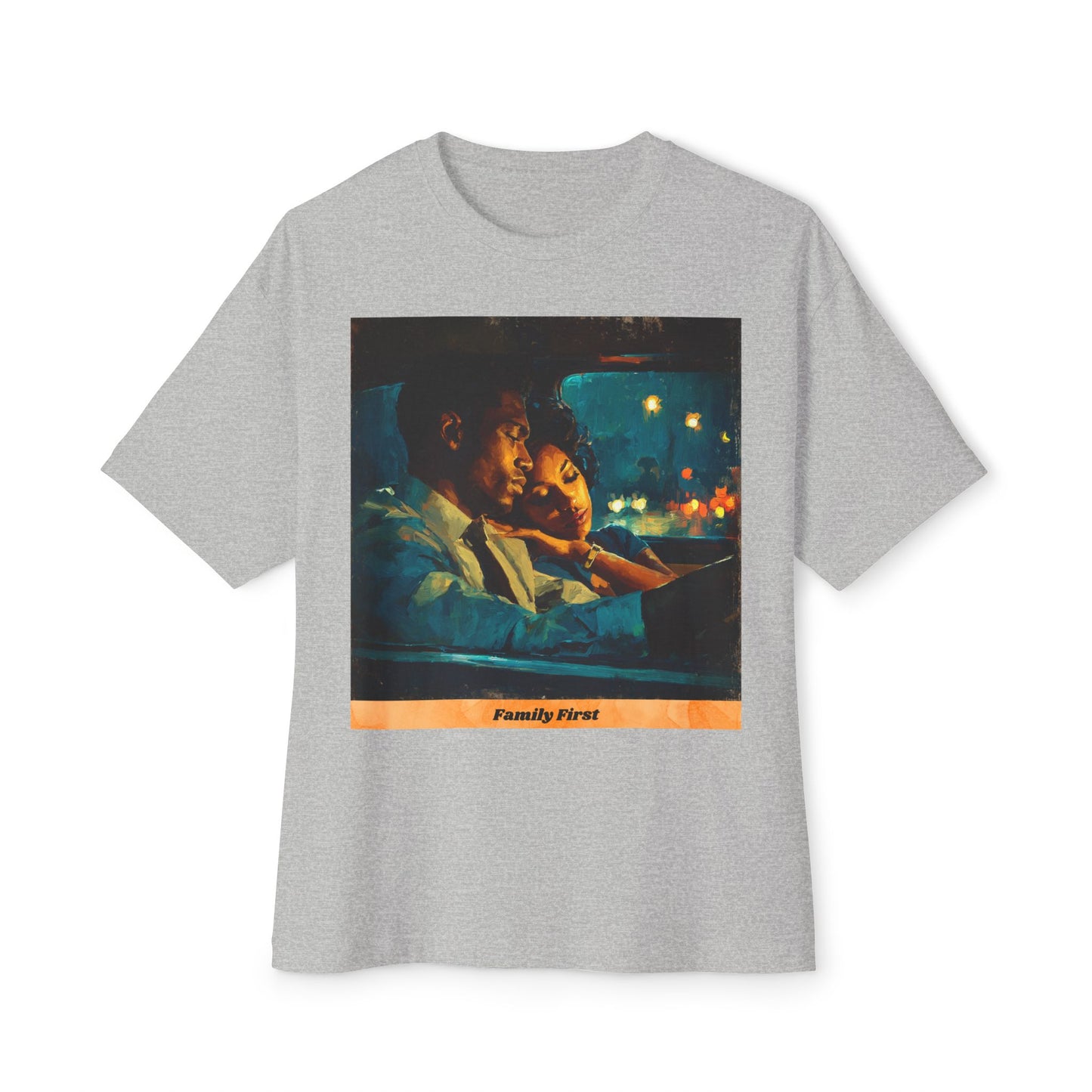 Unisex Oversized Boxy Tee | "Family First"