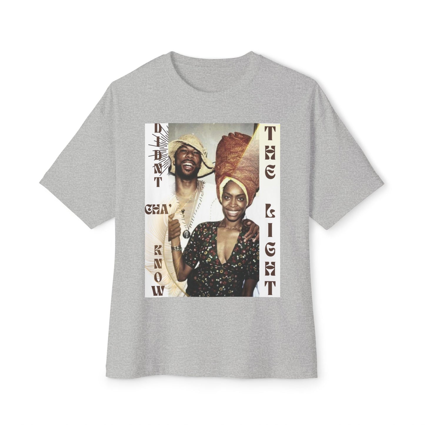 90s Retro Graphic Oversized Tee | Erykah Badu & Common | "Didn't Cha Know The Light"